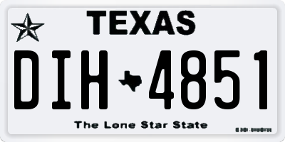 TX license plate DIH4851