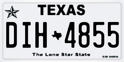 TX license plate DIH4855