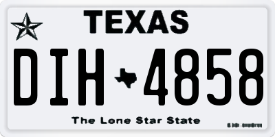 TX license plate DIH4858