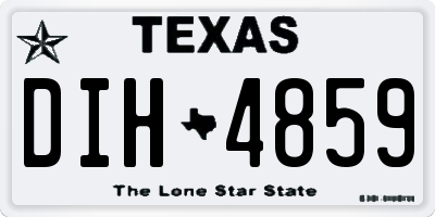 TX license plate DIH4859
