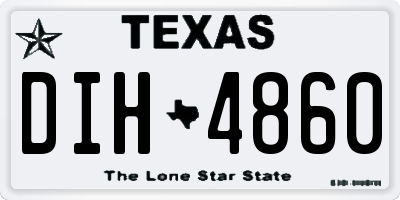 TX license plate DIH4860