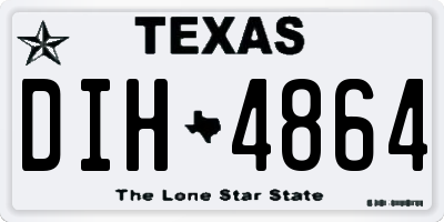 TX license plate DIH4864