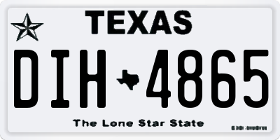 TX license plate DIH4865