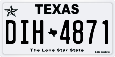 TX license plate DIH4871