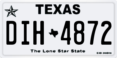 TX license plate DIH4872