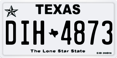 TX license plate DIH4873