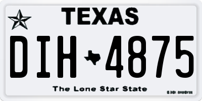 TX license plate DIH4875