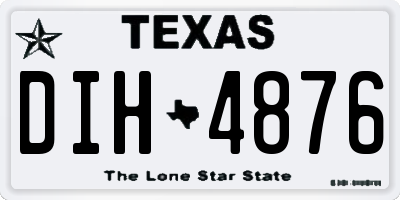 TX license plate DIH4876