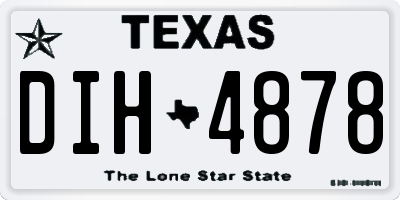 TX license plate DIH4878
