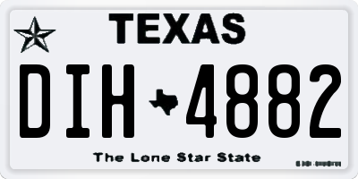 TX license plate DIH4882