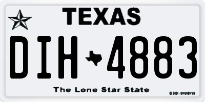 TX license plate DIH4883