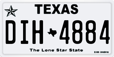 TX license plate DIH4884