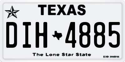 TX license plate DIH4885