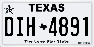 TX license plate DIH4891