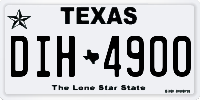 TX license plate DIH4900
