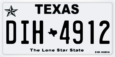 TX license plate DIH4912
