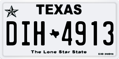TX license plate DIH4913