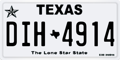 TX license plate DIH4914