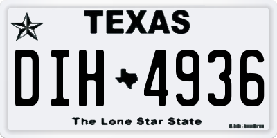 TX license plate DIH4936
