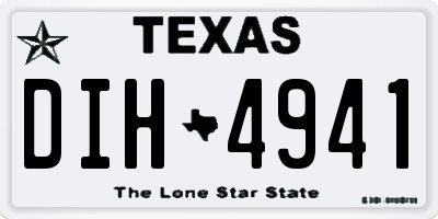 TX license plate DIH4941