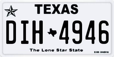 TX license plate DIH4946