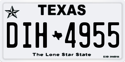 TX license plate DIH4955