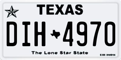 TX license plate DIH4970