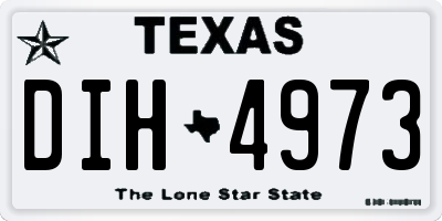 TX license plate DIH4973