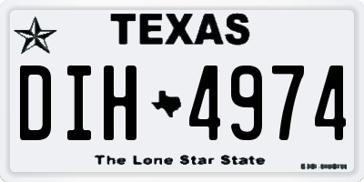 TX license plate DIH4974
