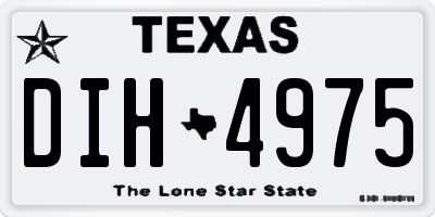 TX license plate DIH4975