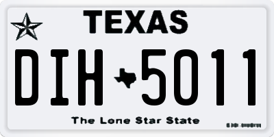 TX license plate DIH5011