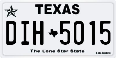 TX license plate DIH5015