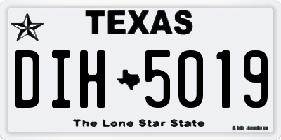TX license plate DIH5019
