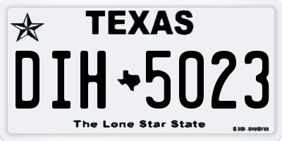 TX license plate DIH5023