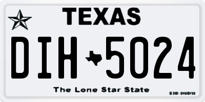 TX license plate DIH5024