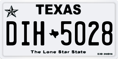 TX license plate DIH5028