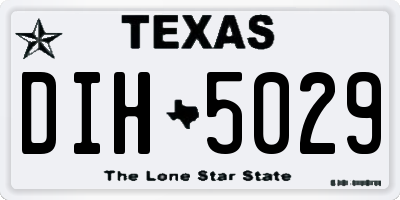 TX license plate DIH5029