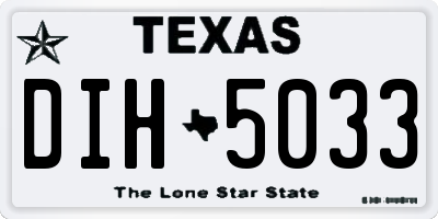 TX license plate DIH5033