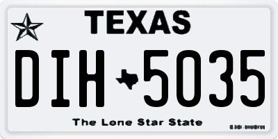 TX license plate DIH5035