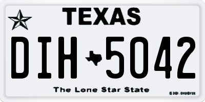 TX license plate DIH5042