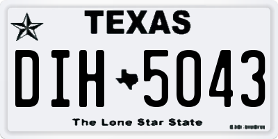 TX license plate DIH5043