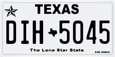 TX license plate DIH5045