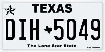 TX license plate DIH5049