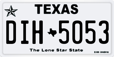 TX license plate DIH5053