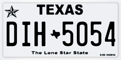 TX license plate DIH5054