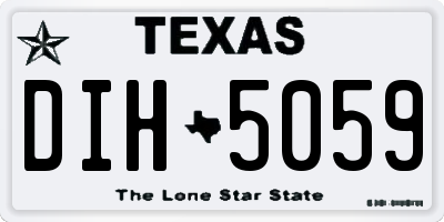 TX license plate DIH5059