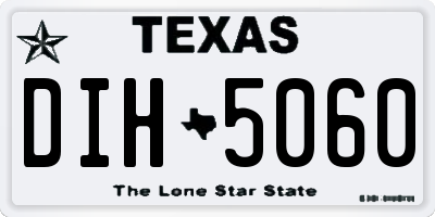 TX license plate DIH5060