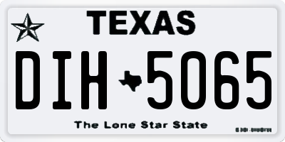 TX license plate DIH5065