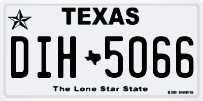 TX license plate DIH5066