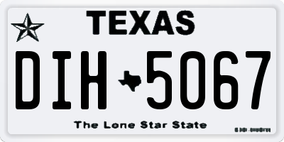 TX license plate DIH5067